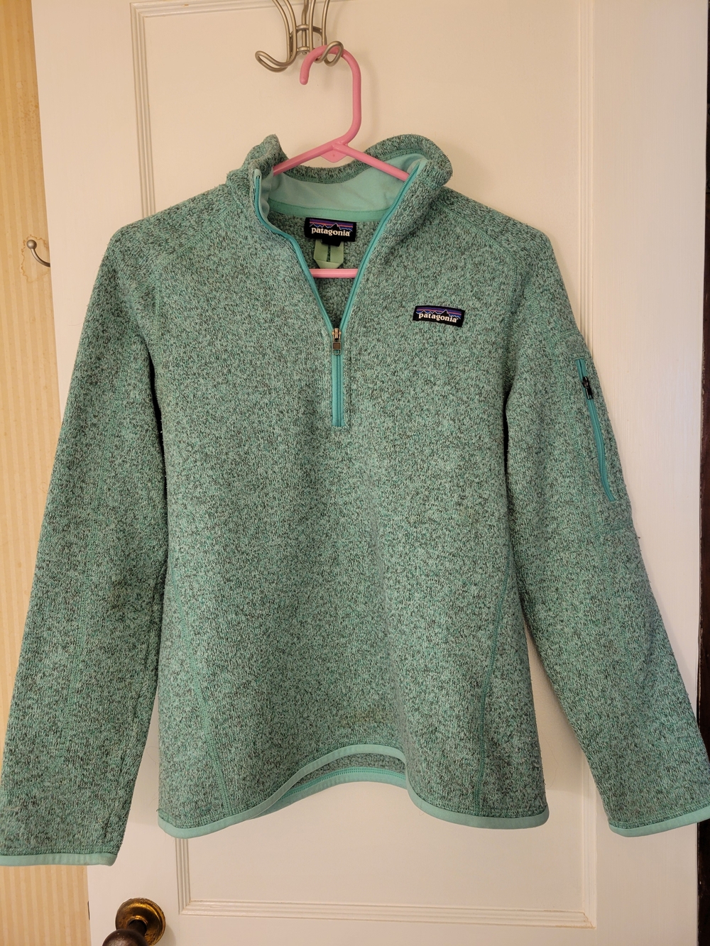 Patagonia Women's Mint Green Quarter-Zip Better Sweater